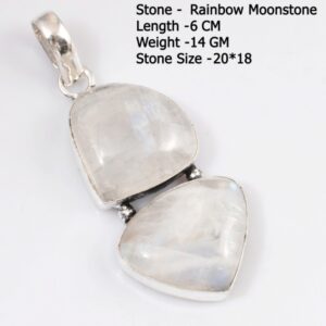 Genuine Moonstone Labradorite Jasper Agate Prehnite Ruby Mohagony  Pendant