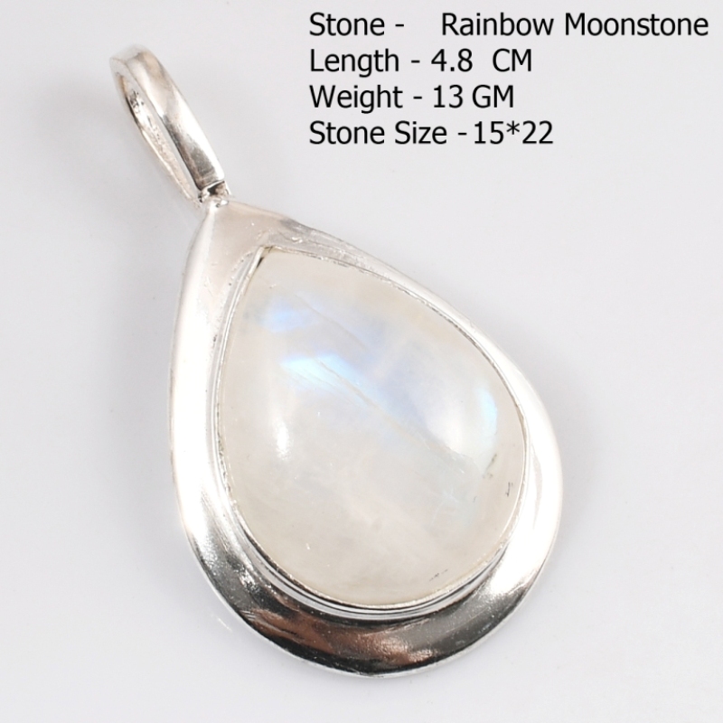 Genuine Rainbow Moonstone Moonstone Pendant Women Jewelry gift